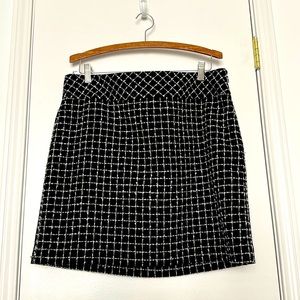 Ann Taylor Loft black and white skirt